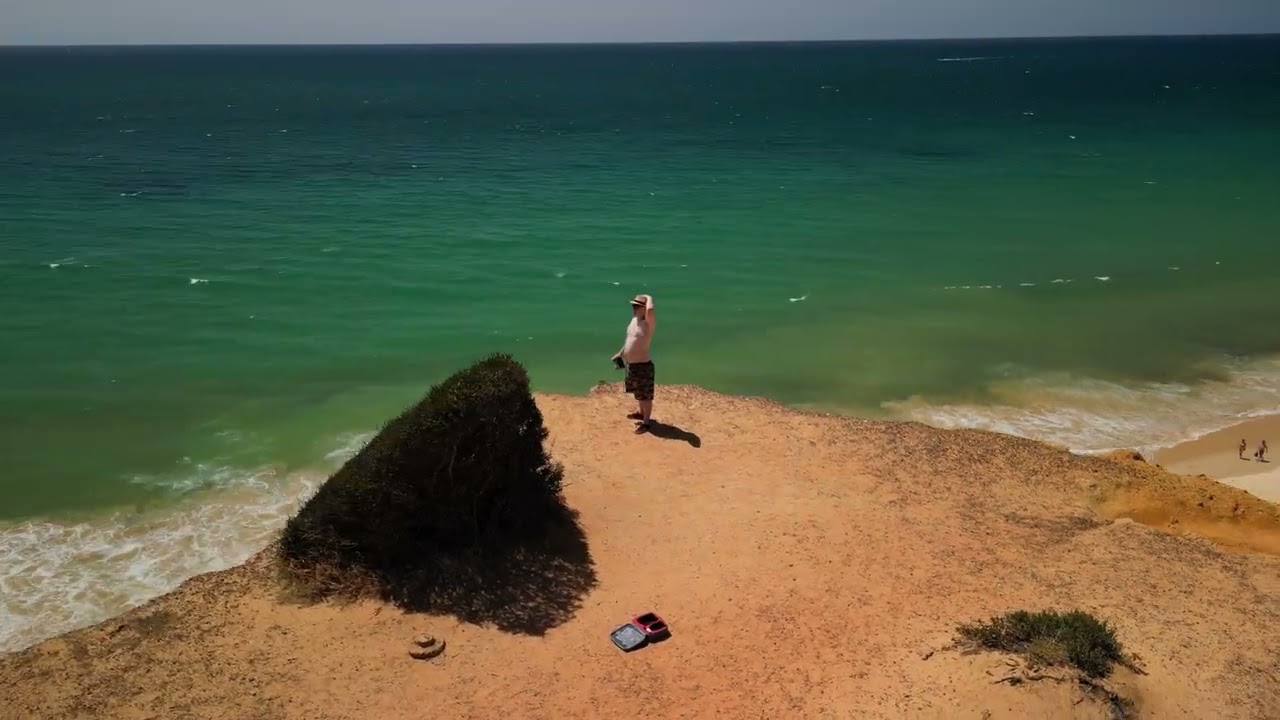 Algarve - Praia da Fal&eacute;sia, Shark Fin Point and Praia do Poco Velho from above. DJI mini 3 pro.