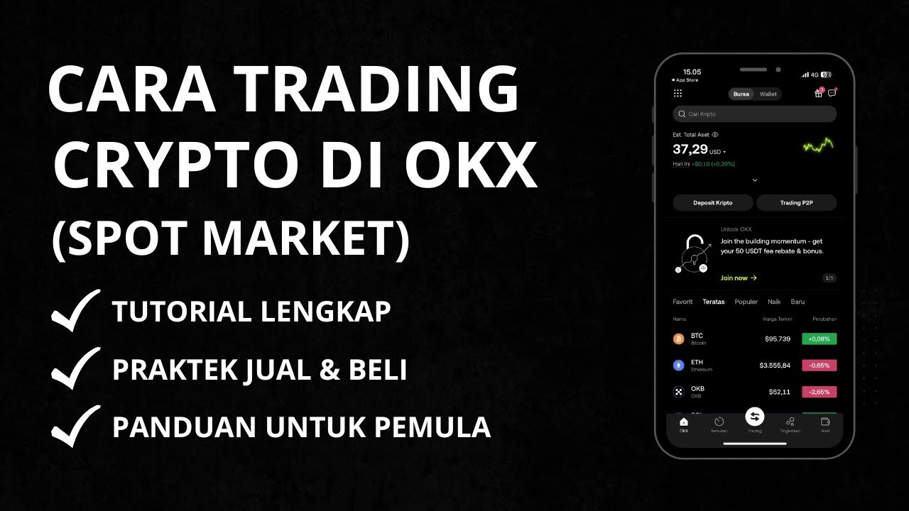 Cara Trading Crypto Di OKX Untuk Pemula | Trading Spot Market Di OKX