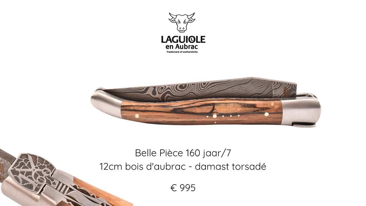 Belle Pièce 160 jaar/7 - 12cm bois d'aubrac - damast torsadé