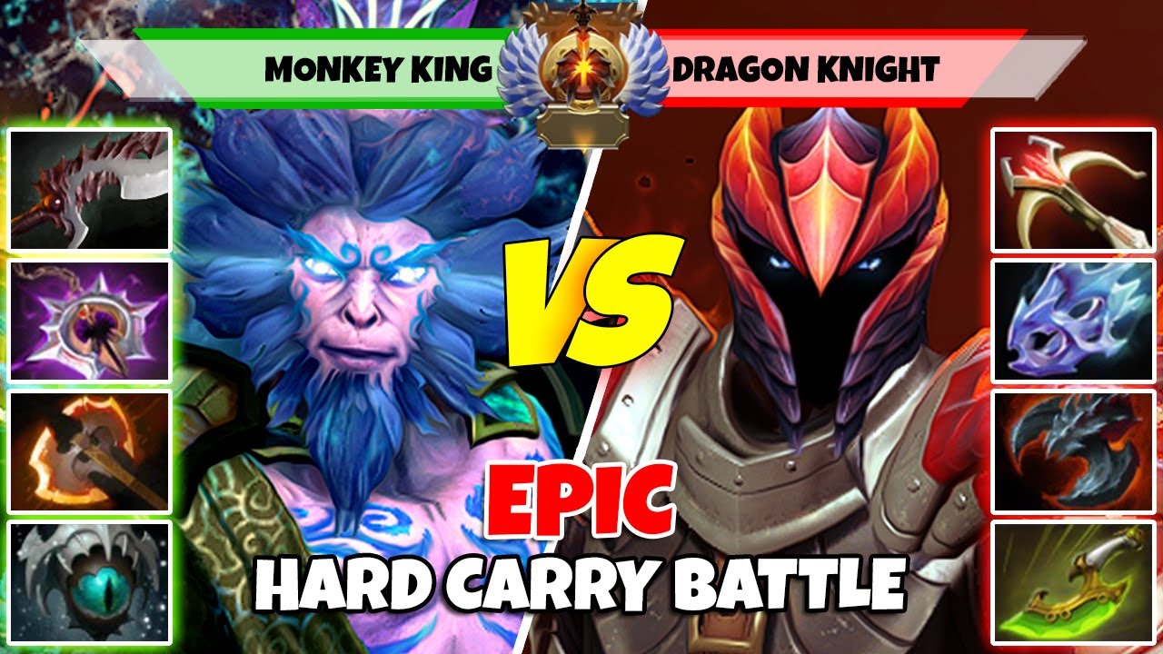 MONKEY KING (Carry) vs DRAGON KNIGHT (Carry) - Battle Of Immortal Rank Dota 2 Players - Z Dota 2
