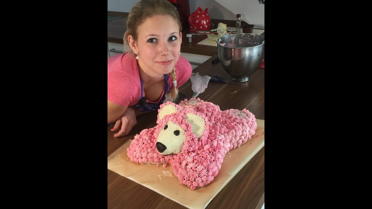 Rosa Teddybär Geburtstagstorte