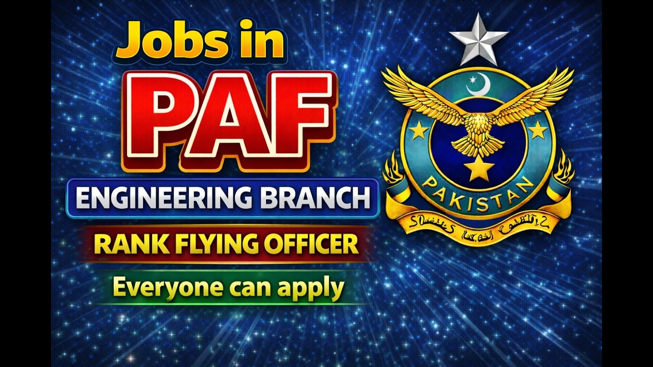 PAF Engineering Branch Jobs 2026 | Flying Officer Rank | Everyone Can Apply