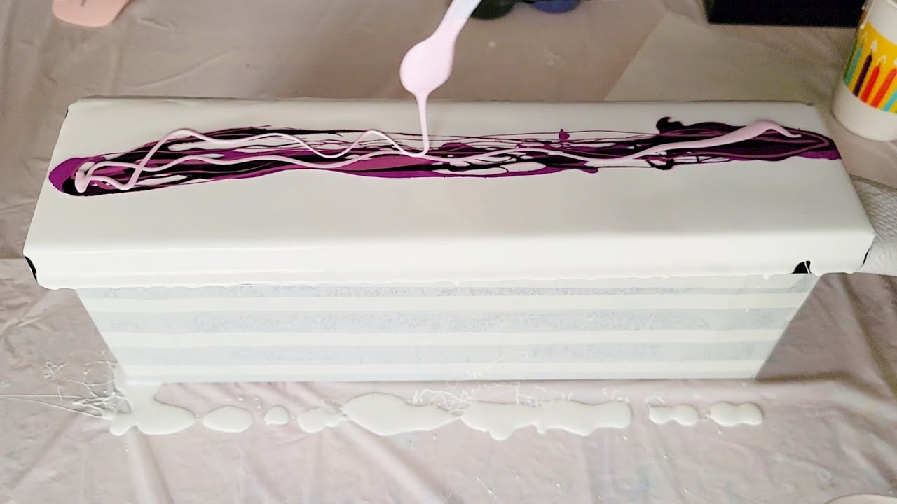 I Poured Paint On A REAL Mailbox 📬 LOVE THIS DIY Designer Mailbox. Abstract Painting Tutorial