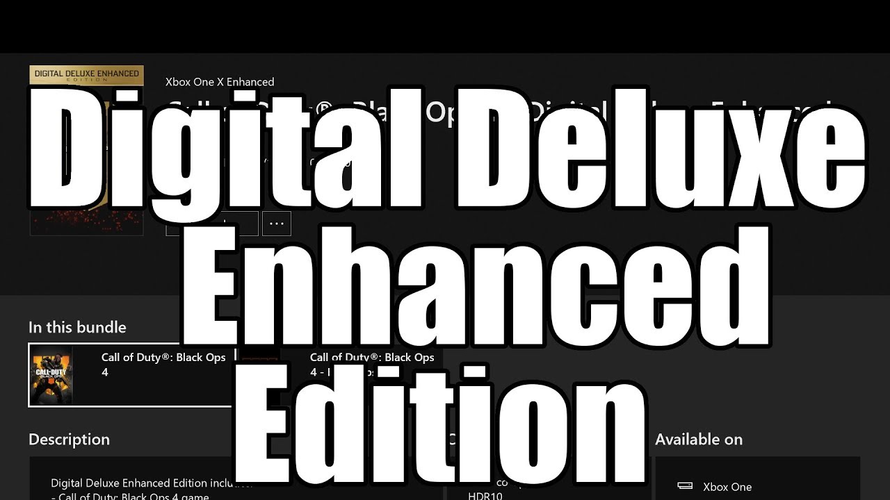 COD Black Ops 4 Digital Deluxe Enhanced Edition Information