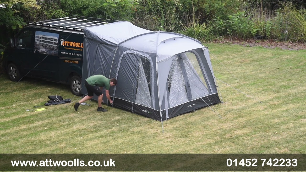 Outdoor Revolution Cayman Tail F/G (Poled) Awning Pitching & Packing (Real Time) Video