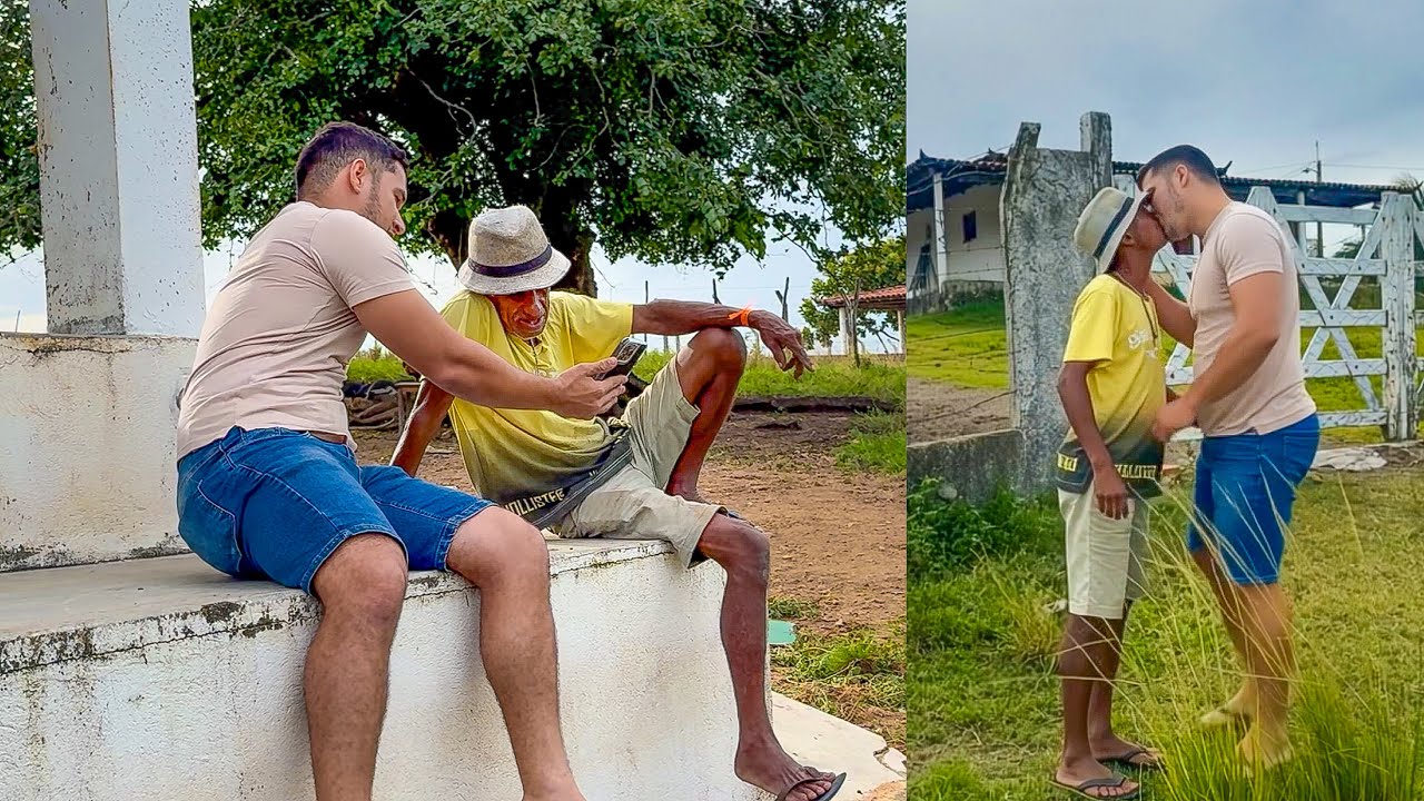 LEÔNCIO CRIA BEIJO FALSO COM O VÉI BRUTO DA FAZENDA 🤣 | FEITO COM IA | LEÔNCIO VÍDEOS