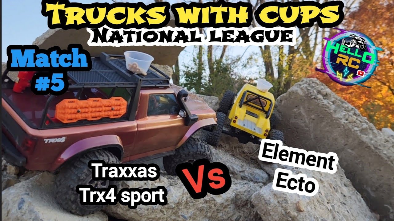 Trucks with Cups National League match 5. Element Ecto vs TRX4 sport at World Class Crawler County