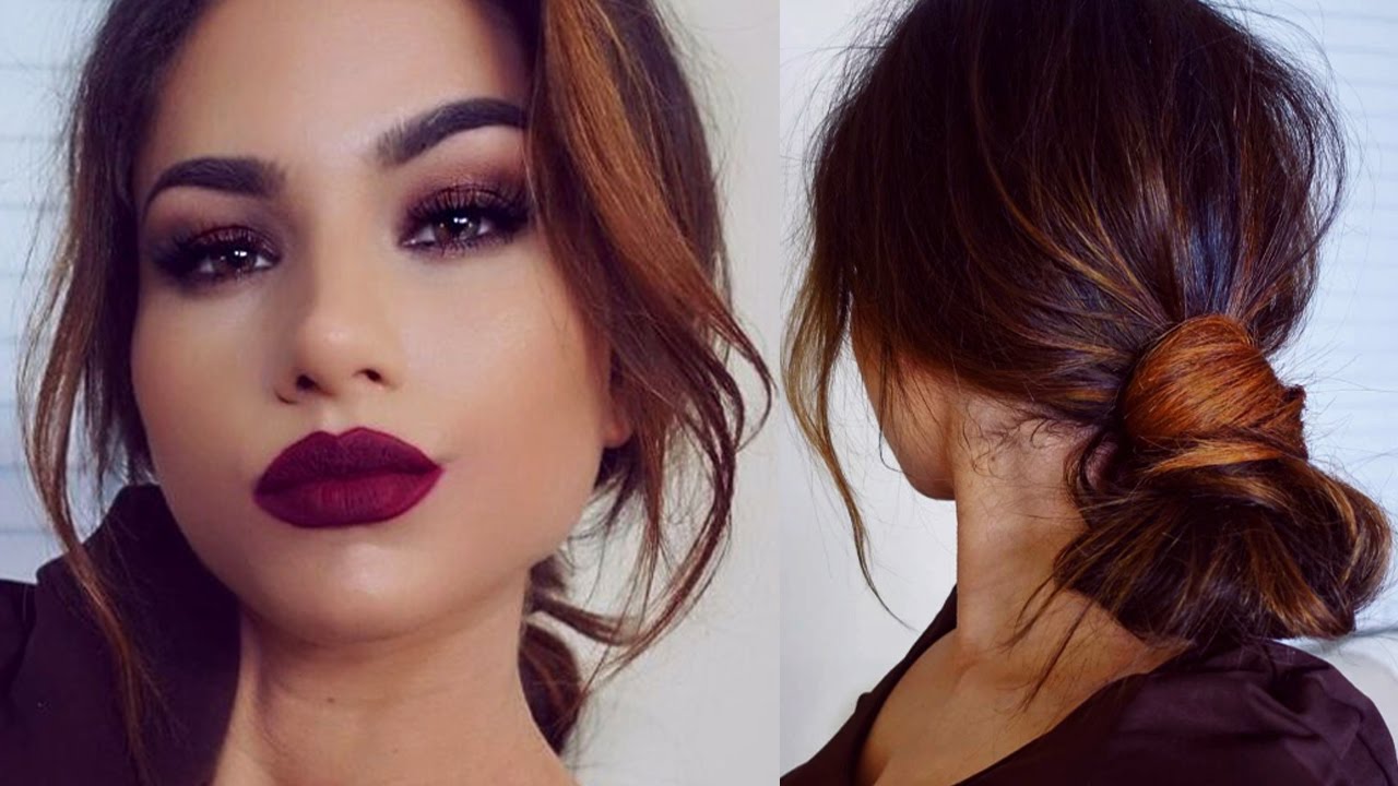 Bronze Smokey Eye Makeup Tutorial! + Romantic Messy Bun Updo!