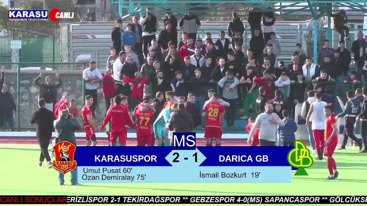 Karasuspor ve Darıca GB Bölgesel Amatör Lig 9. Grup Maçı Canlı Yayını