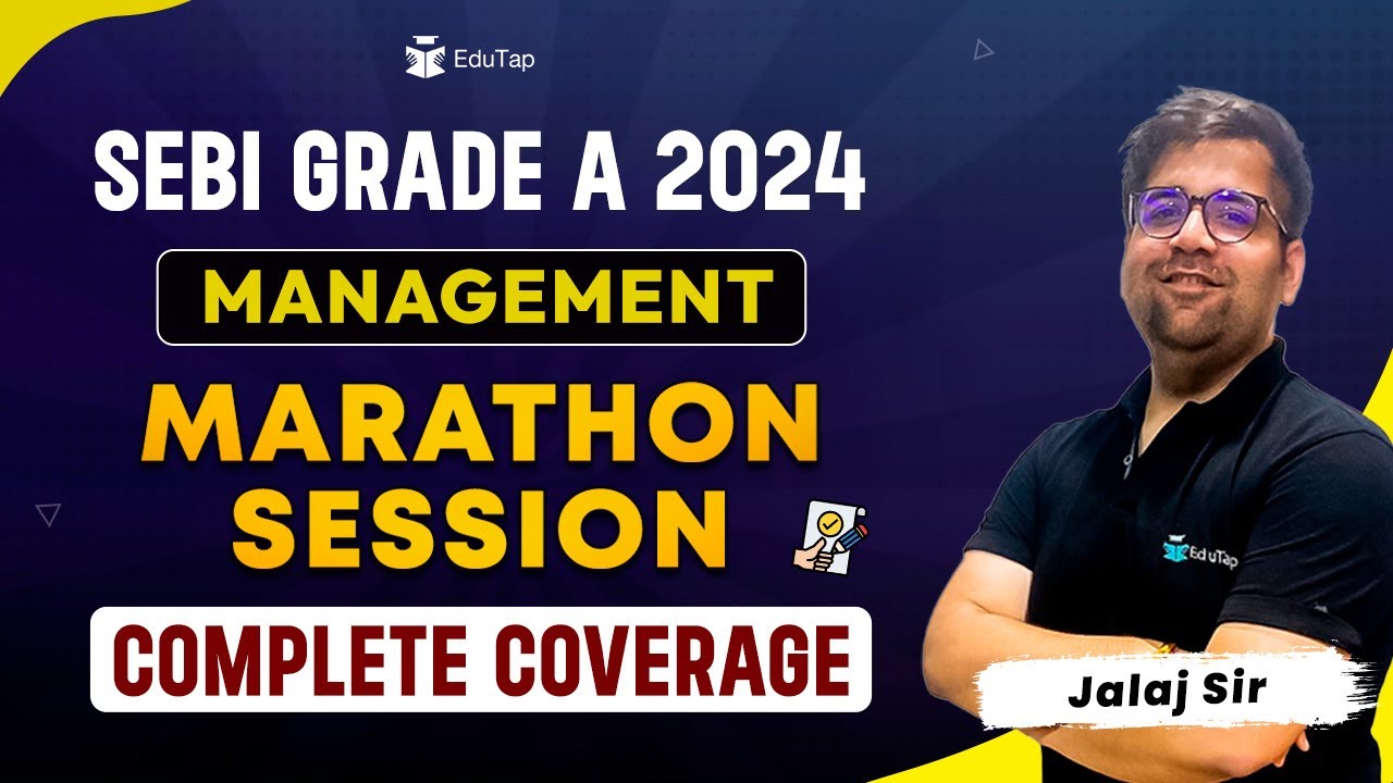 Marathon Series for SEBI Grade A 2024 | SEBI Revision MCQs | SEBI Phase 1 & 2 Syllabus Preparation