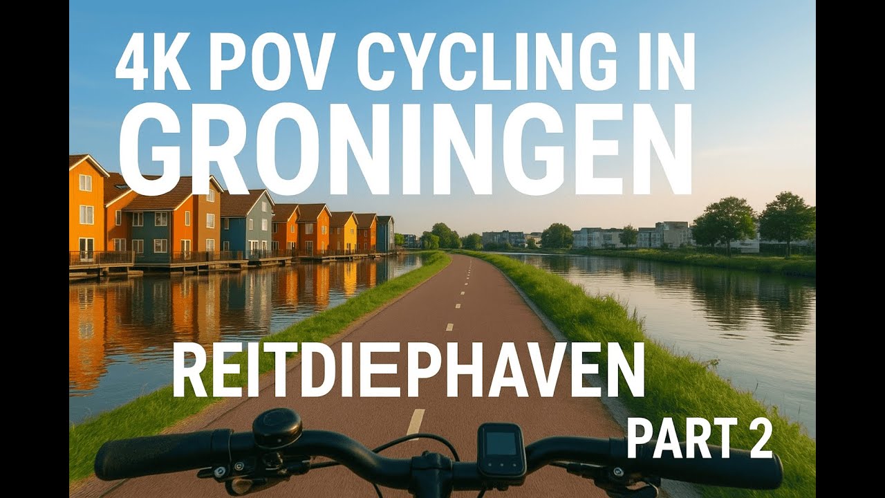🚴&zwj;♂️ 4K POV Cycling in Groningen Pt2 | Reitdiephaven, Jaagpad, Zernike, Paddepoel - 5PM Bike Ride 🇳🇱