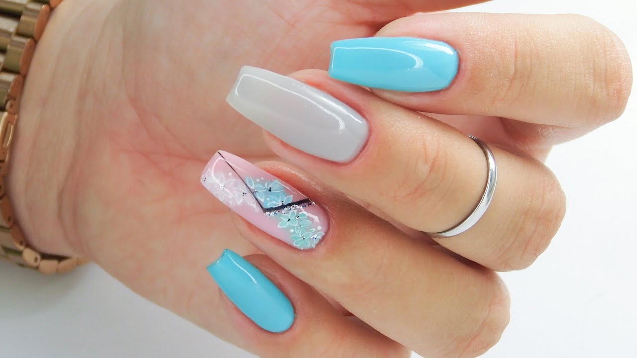 Pastel flowers nails art tutorial / Cuccio/ Stardoro