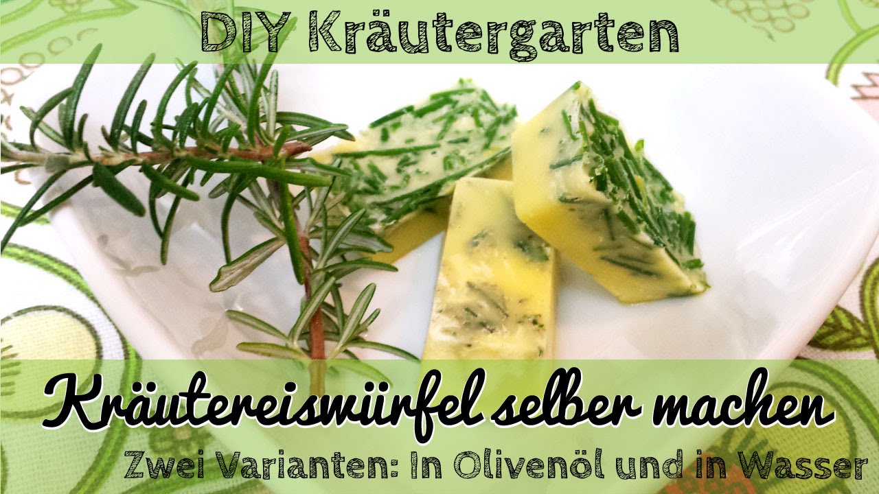Kräutereiswürfel mit Petersilie, Schnittlauch und Rosmarin ganz einfach selbst gemacht