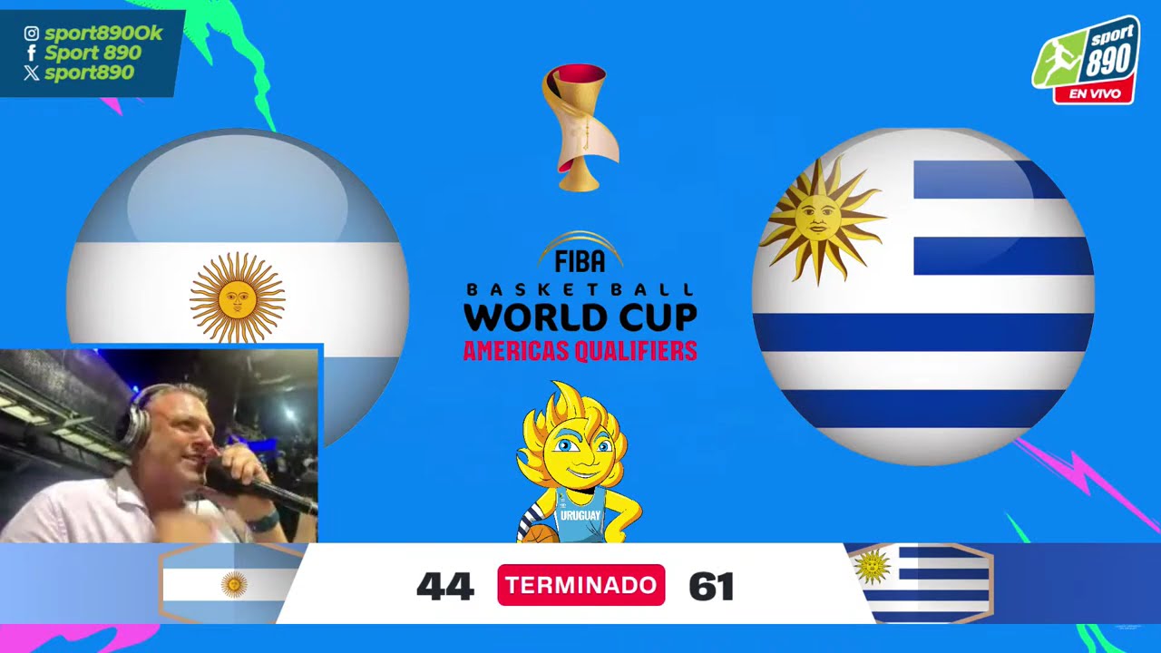 EL CIERRE DEL PARTIDO POR JOKAS Y TAMBORINI - URUGUAY VENCIÓ 61-44 A ARGENTINA EN OBRAS SANITARIAS