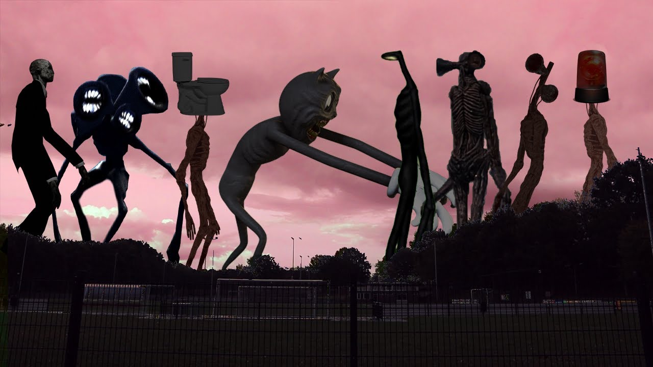 Siren Head VS Light Head VS Indian VS Dark VS Slenderman VS Cartoon Cat VS Alarm Head VS Toilet Head