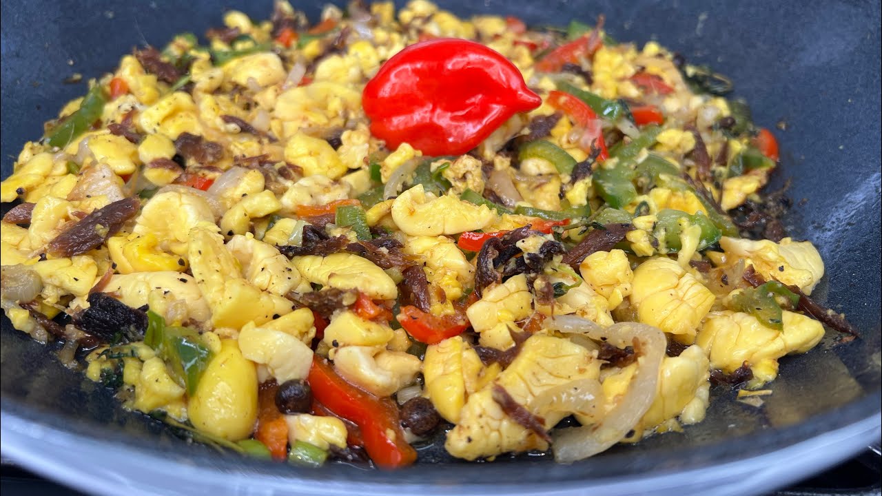 ACKEE & RED HERRING JAMAICAN RECIPE / BREAKFAST or DINNER RECIPE