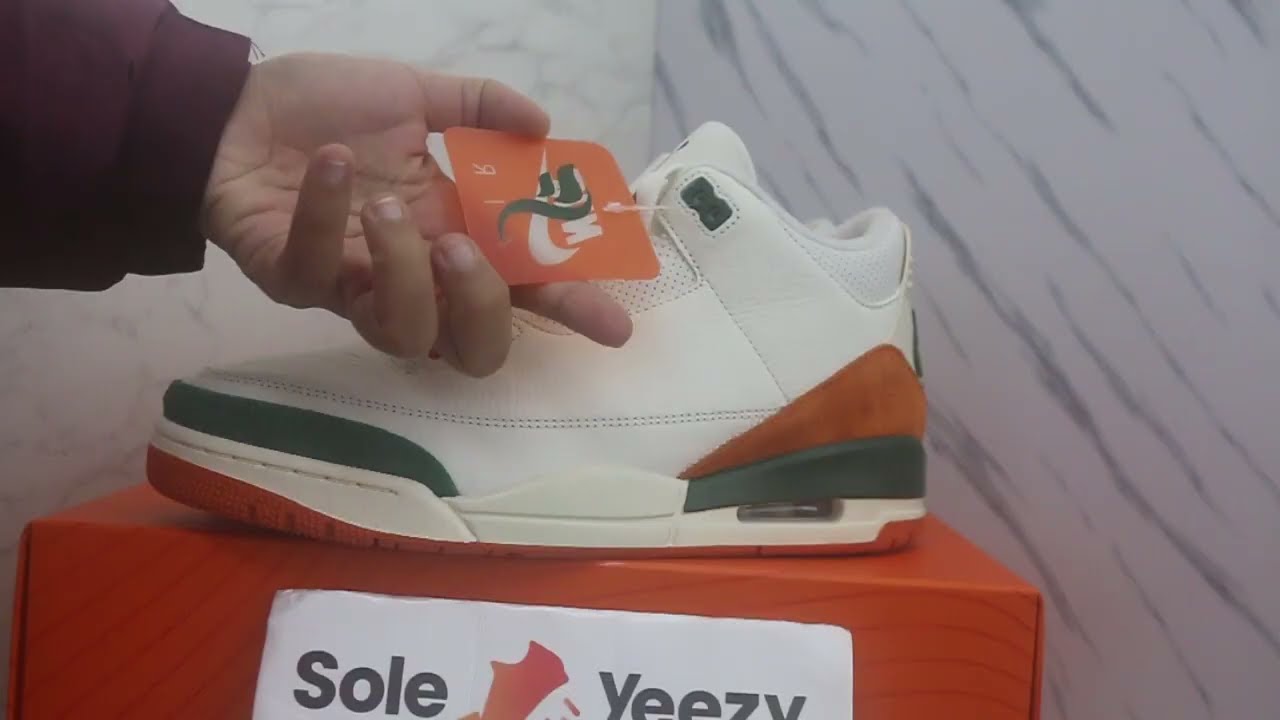 Close look at Air Jordan 3 Retro SP SoleFly Miami