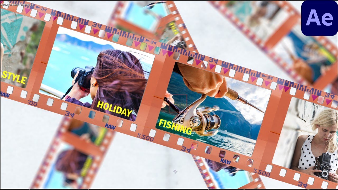 Учебное пособие по созданию 3D-анимации слайд-шоу из киноленты в After Effects