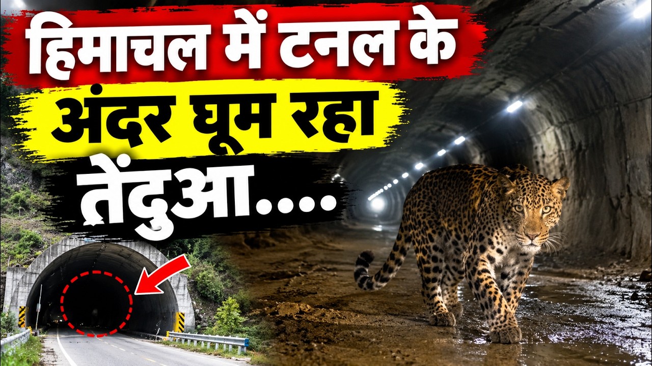 हिमाचल में टनल के अंदर घूम रहा तेंदुआ दहशत || Himachal News || Mandi News ||