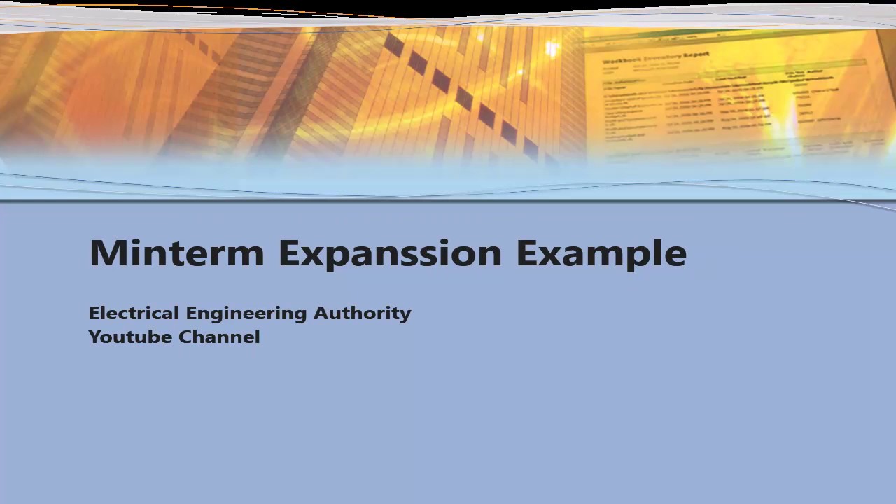 Minterm Expansion Example