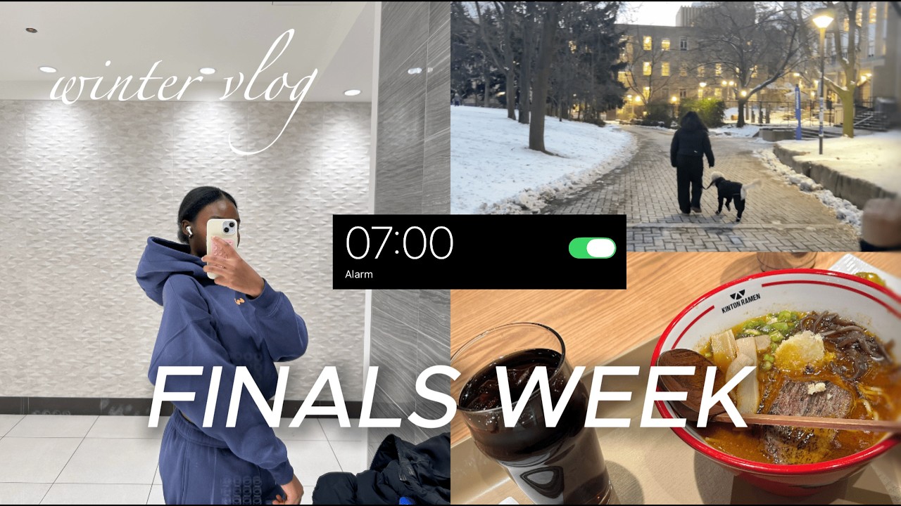 Productive Finals Week in Winter ❄️ | early mornings, cozy days, shopping, friends..