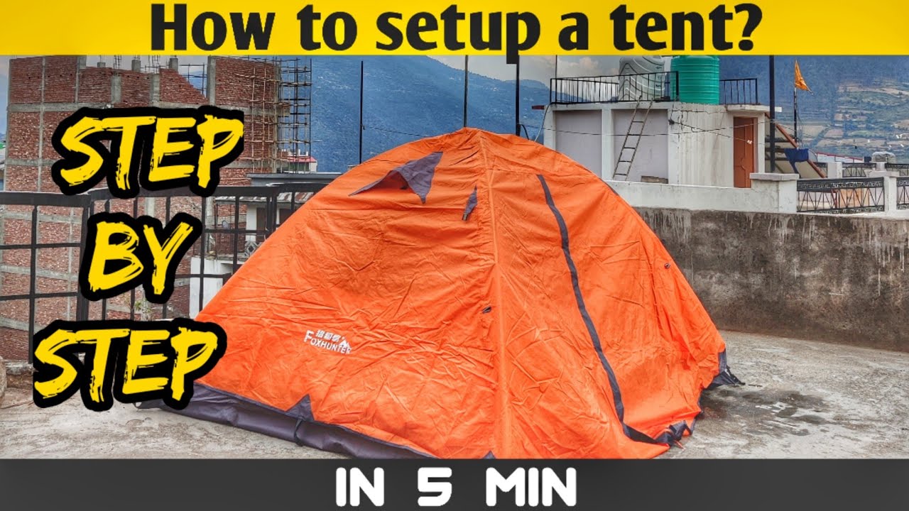How to Setup a Tent In 5 minutes | 3 persons Tent | Camping and hiking tent | Full review