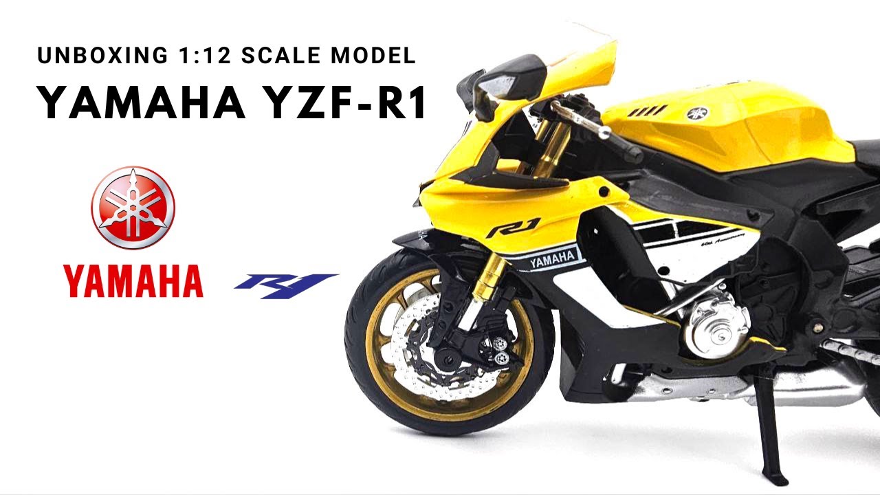 Unboxing | 1:12 Yamaha YZF-R1 Yellow from Caipo #unboxing #diecastbikes  #yamaha #r1
