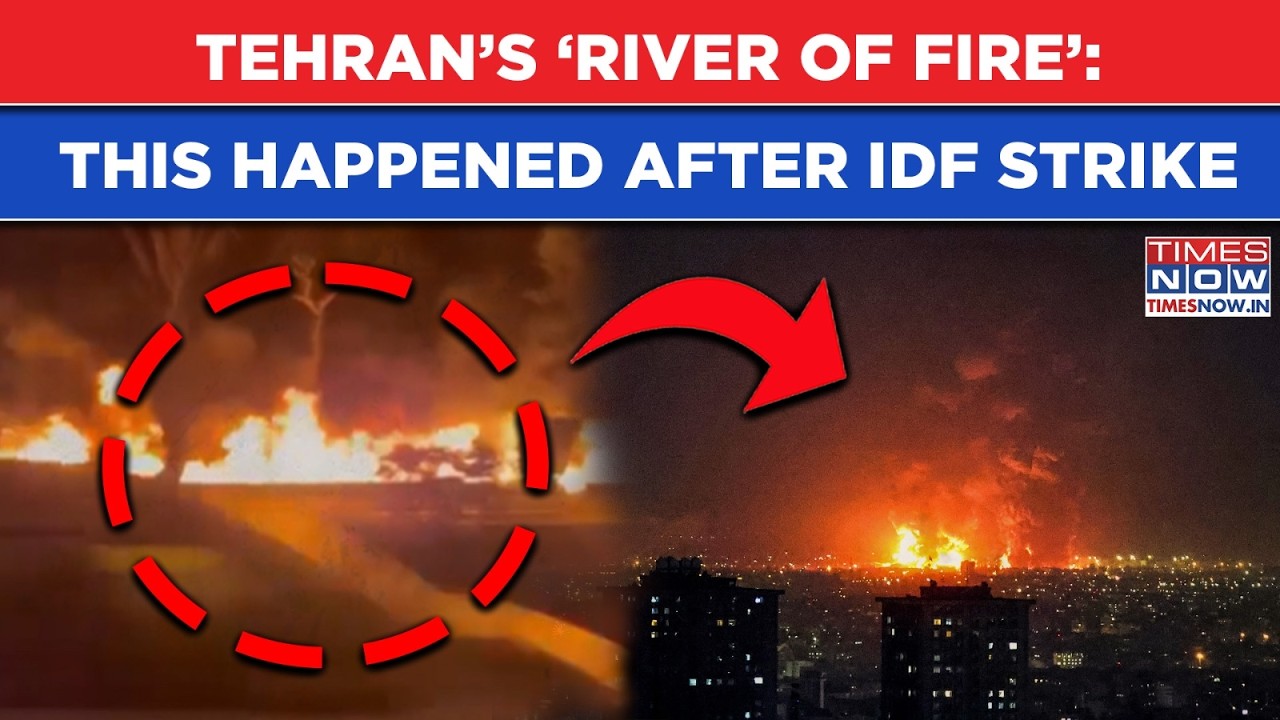 US, IDF Strikes Burn Tehran: Scary Scenes After Iran Oil Depot Attack | 'River Of Fire' Viral