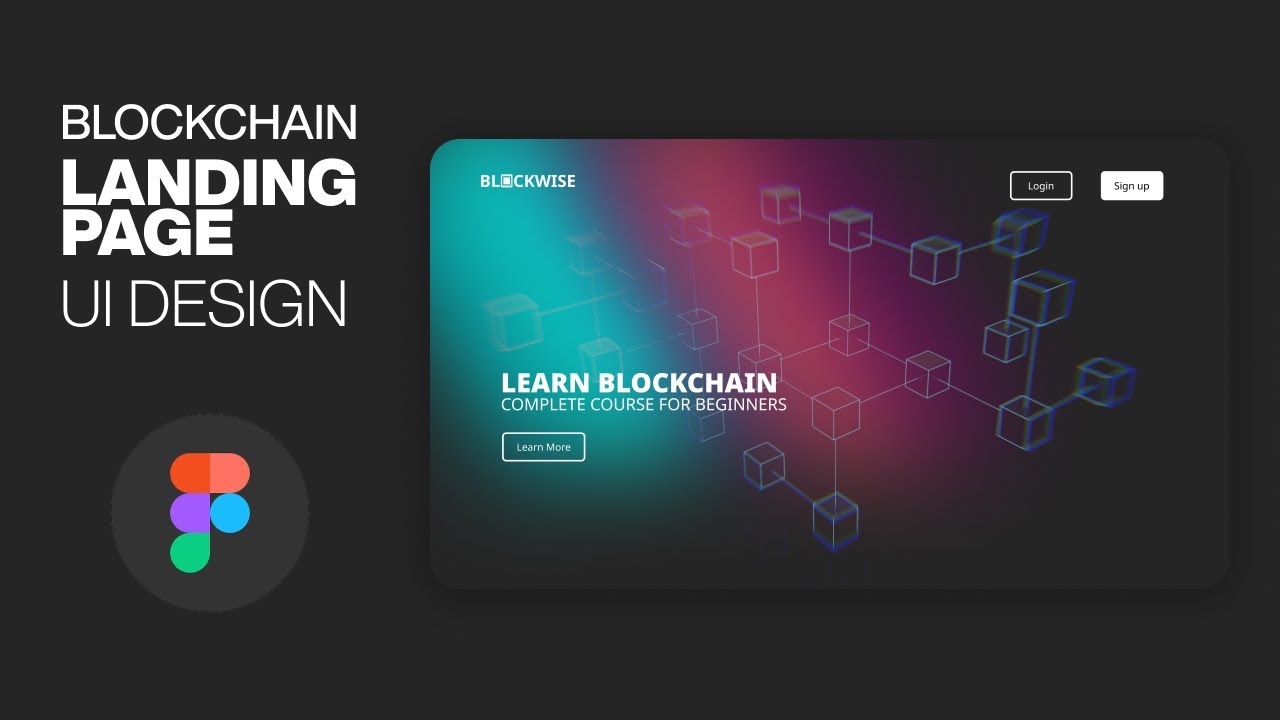 Blockchain UI Design Landing Page Tutorial in Figma