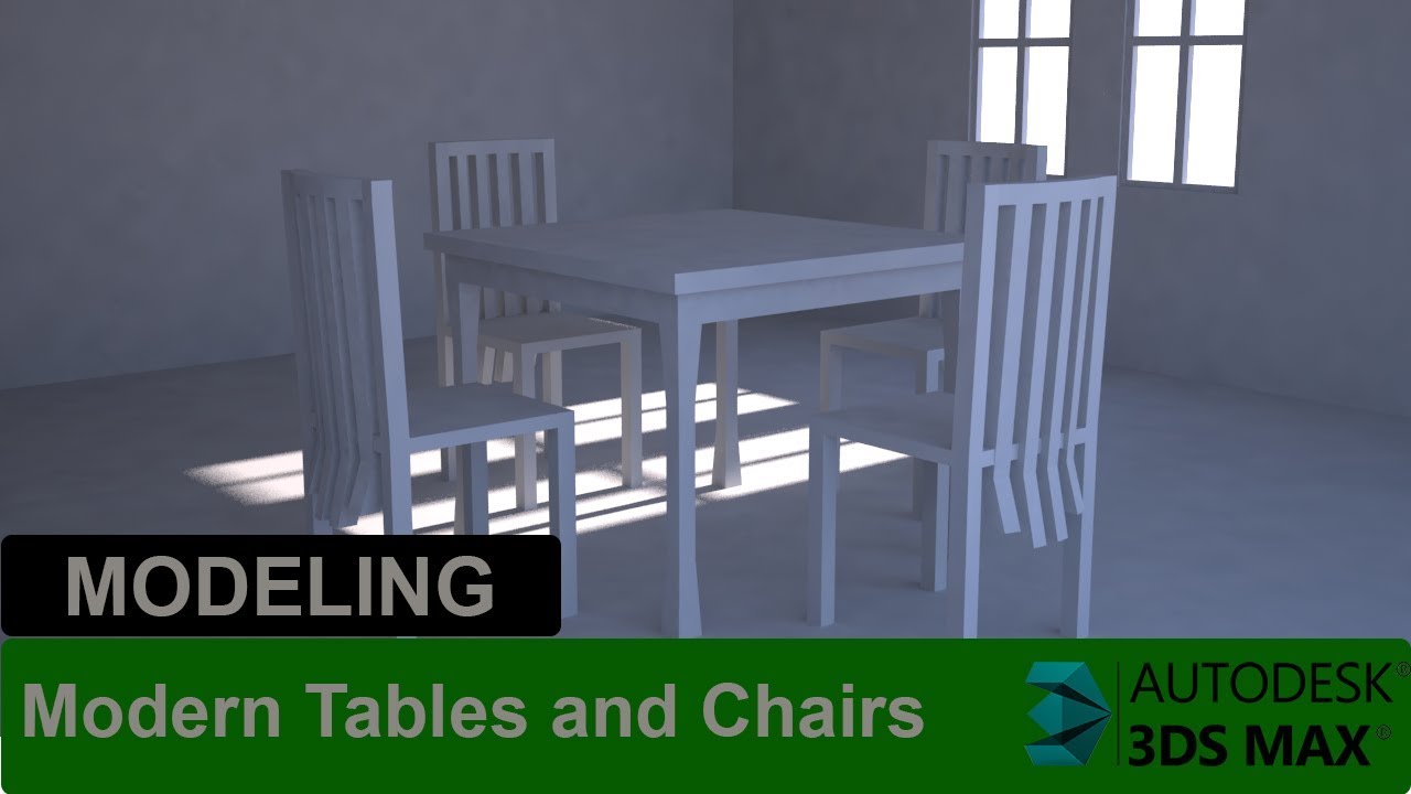 Modeling Tables and Chairs  Modern With 3ds max 2015