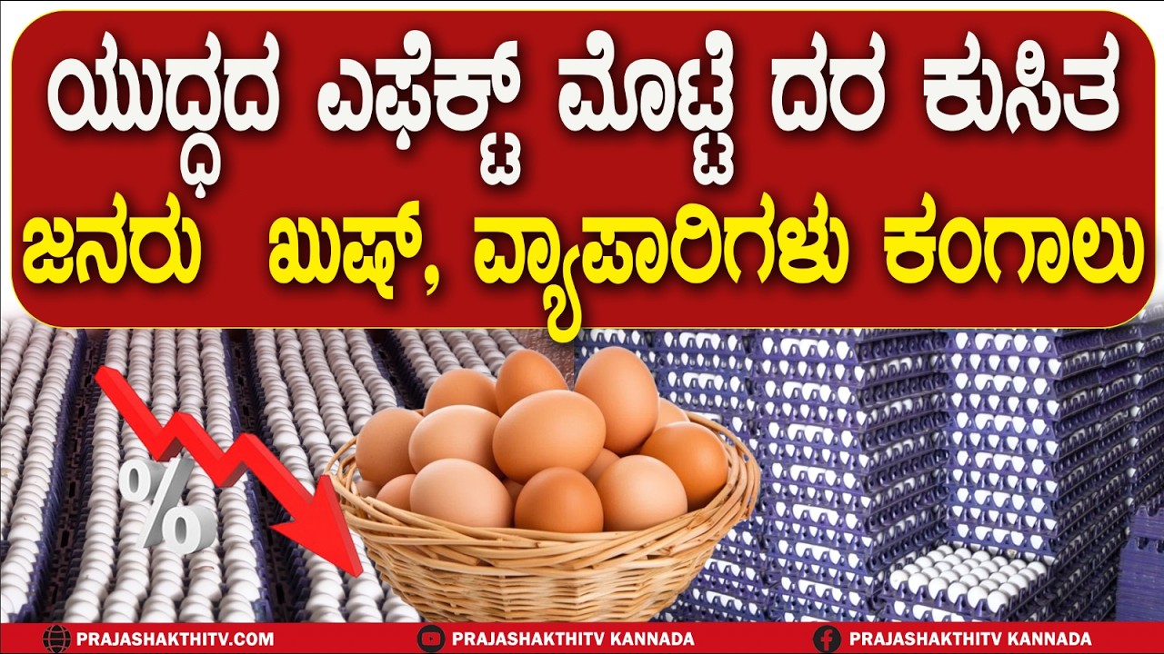 WAR EFFECT ಮೊಟ್ಟೆ ದರ ಕುಸಿತ - ಜನರು  ಖುಷ್, ವ್ಯಾಪಾರಿಗಳು ಕಂಗಾಲು | TUMAKURU NEWS |