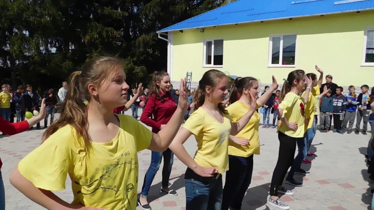 Flashmob dedicat Zilei  drapelului național al Republicii Moldova în Gimnaziul Schineni