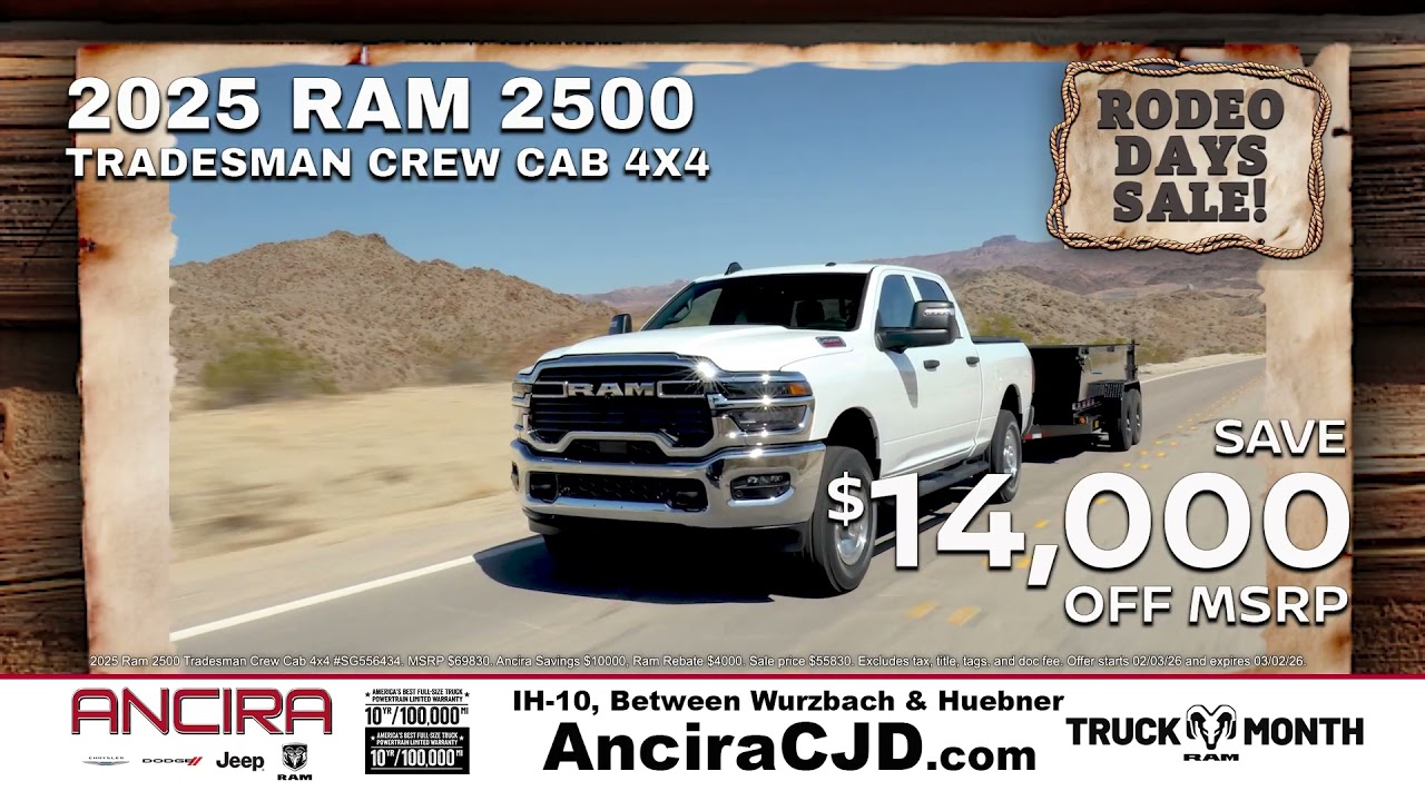 February Specials in San Antonio - Ancira Chrysler Jeep Dodge Ram