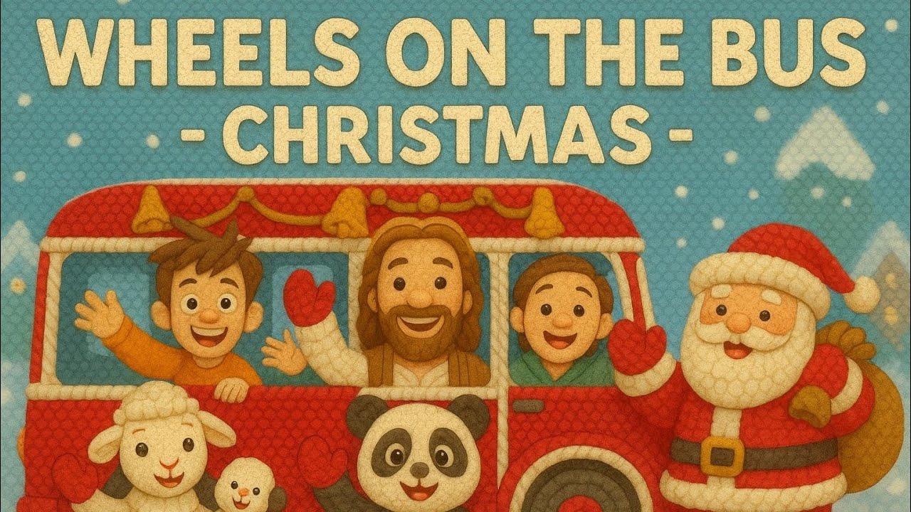 Wheels on the Bus &ndash; Christmas Edition | Knitted Kids Song | ALL2Win