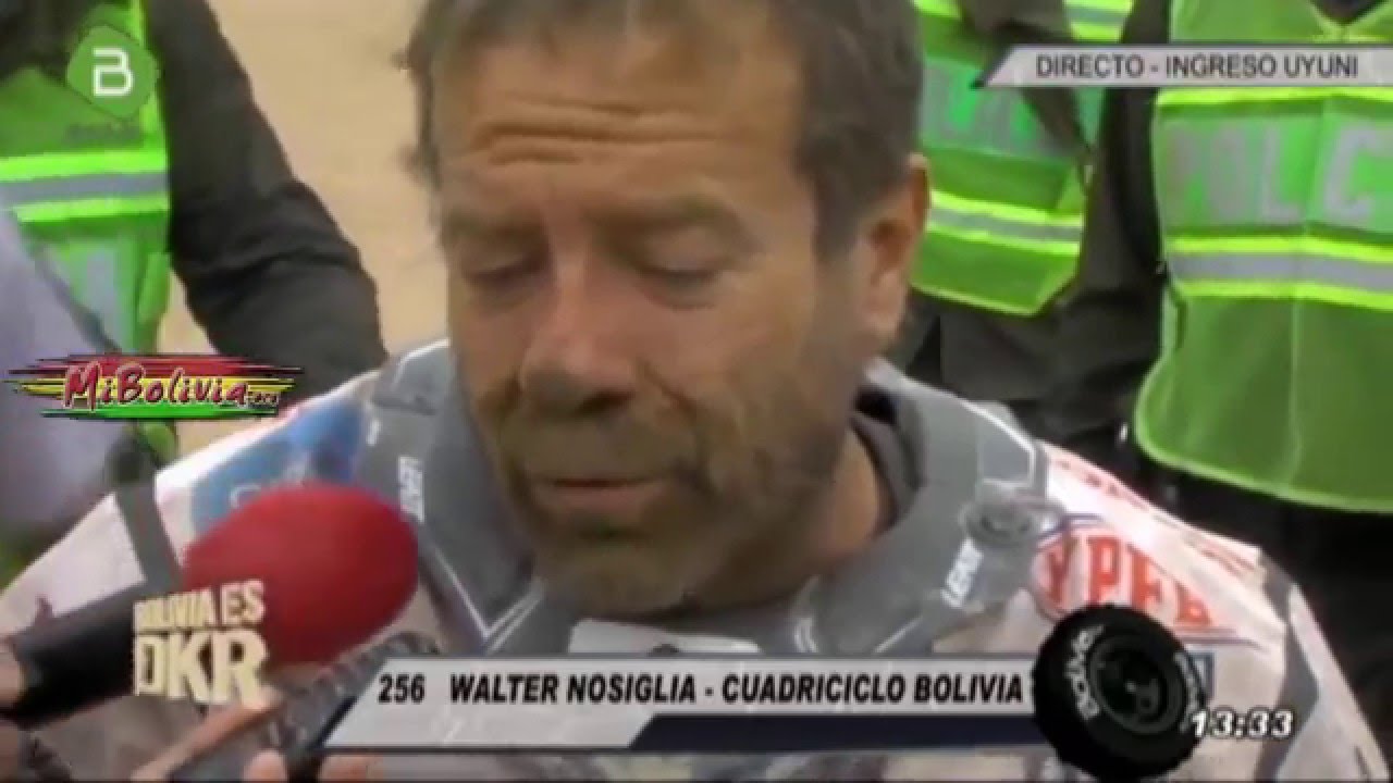 Dakar 2016 en Bolivia   Llegada de Walter Nosiglia a Uyuni