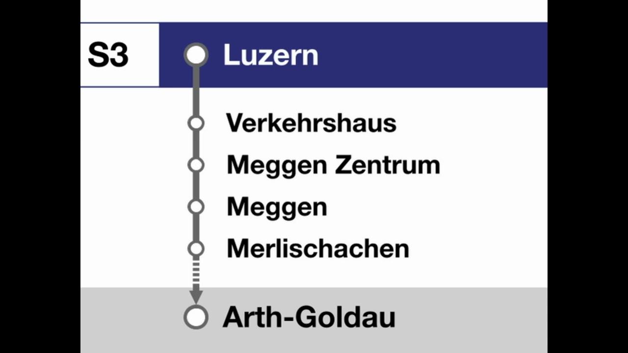 SBB Ansage » S3 Begrüssung in Luzern nach Arth-Goldau (2023) | SLBahnen