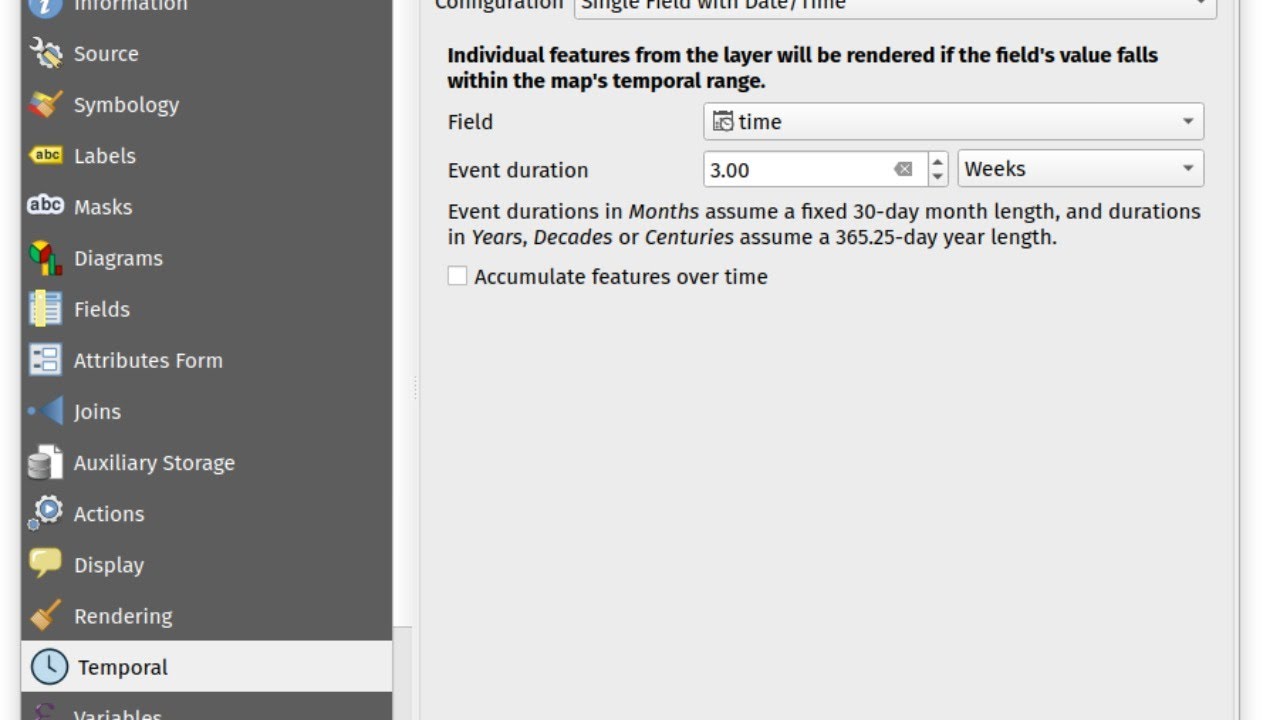 QGIS 3.14 time handling and map animation demo