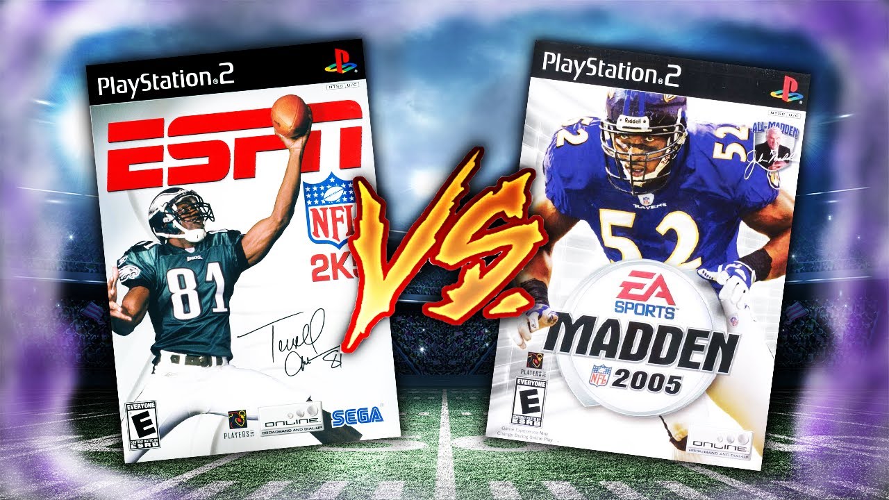 Madden NFL 2005 VS NFL 2K5 Gameplay Comparison (PS2)