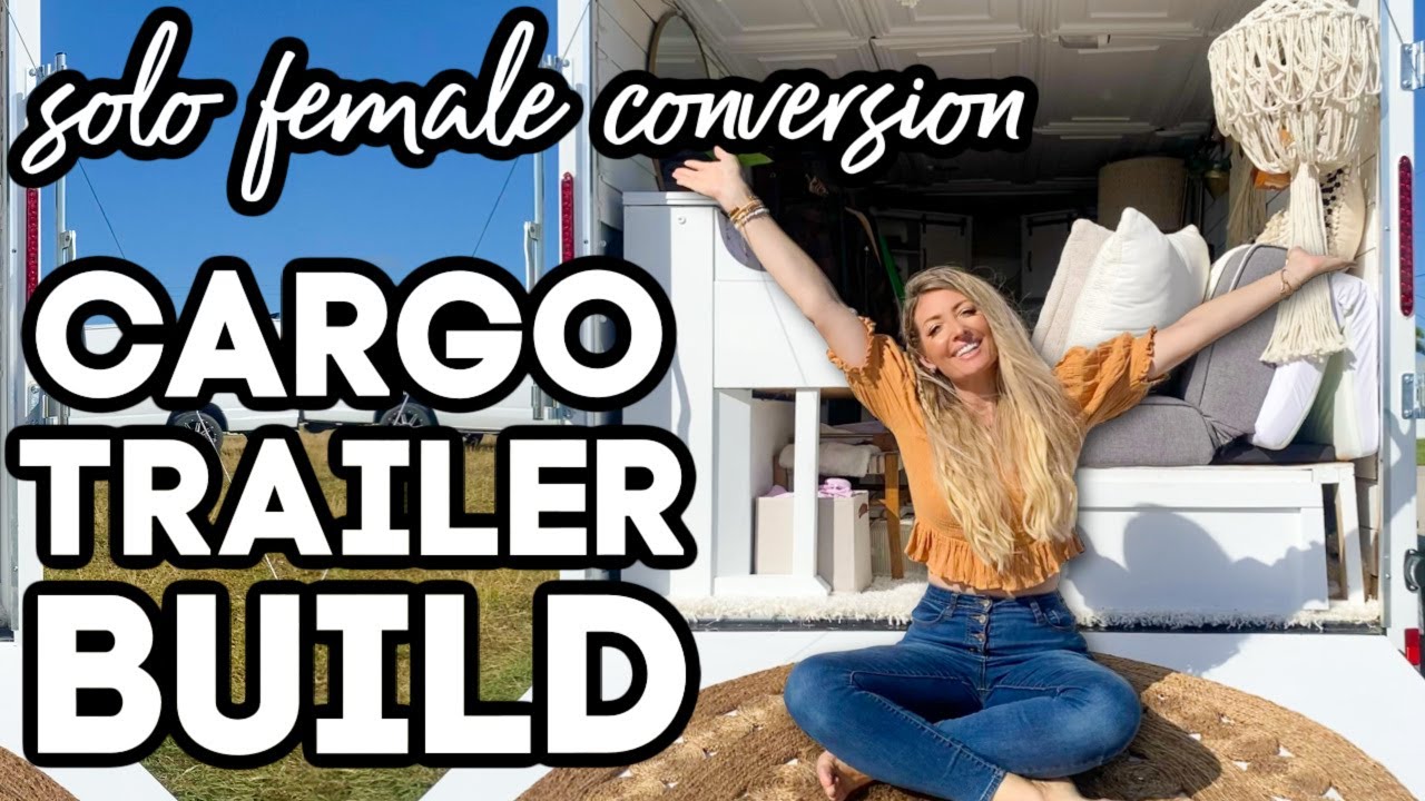 NEW BUILD! 7x12 Cargo Trailer Camper Conversion // Solo Female Build Part. 1 VLOG #114