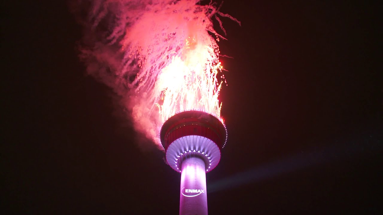 2019 New Year's Eve ENMAX Fireworks Calgary, Canada