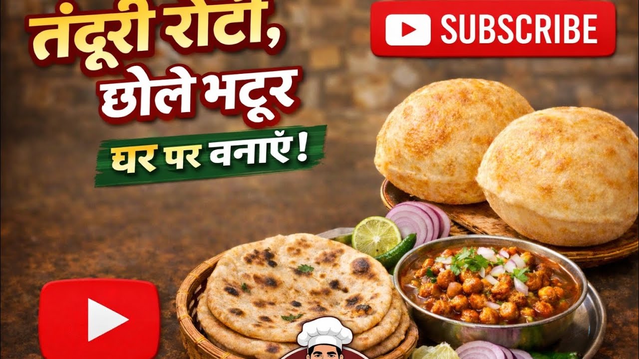 तंदूरी रोटी,छोले भटूरे | घर पर बनाए रेस्टोरेंट स्टाइल मै #Narayan's Rasoi #easyrecipe#food#trending 