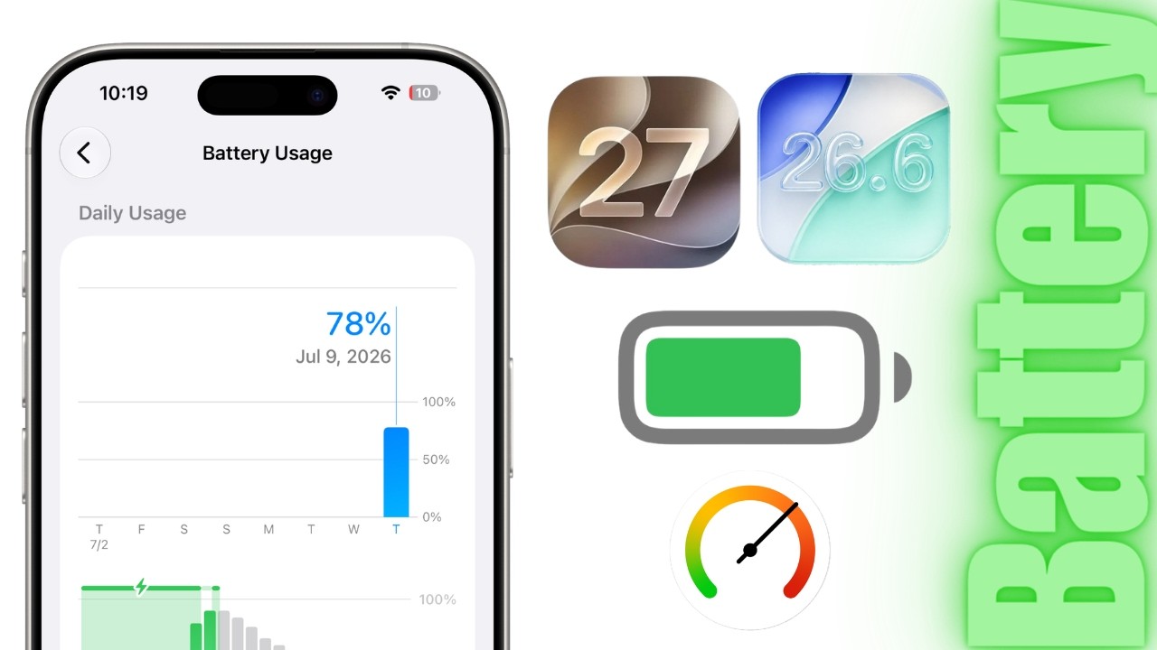 iOS 27 Beta 3, iOS 26.6 Beta 4 и iPadOS 27 Beta 3 &mdash; Время работы от аккумулятора и производительн...