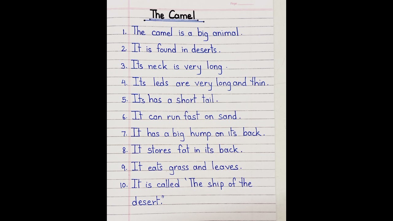 10 Lines on The 🐪  || Essay on The Camel in English #camel #essay #shorts #viral