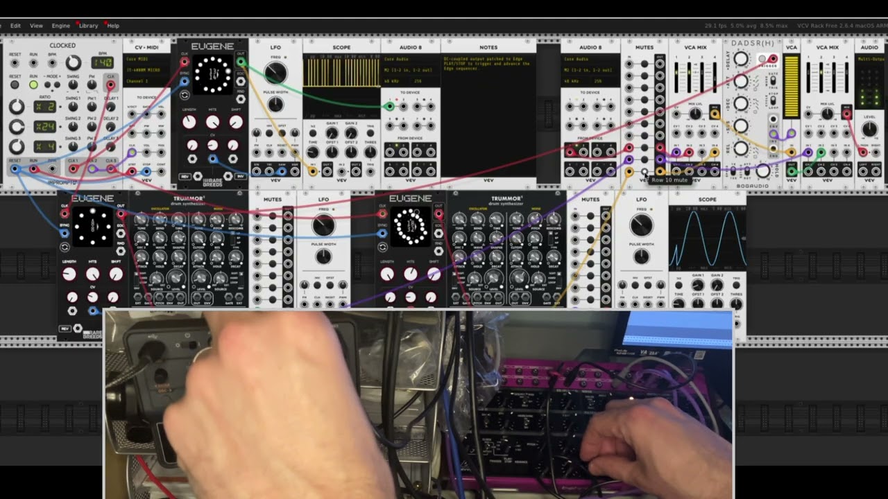 Euclidian sequencing the Behringer Edge from VCVRack!