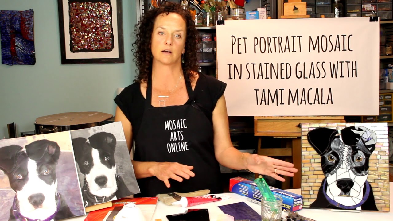 Pet Portrait Mosaic in Stained Glass with Tami Macala