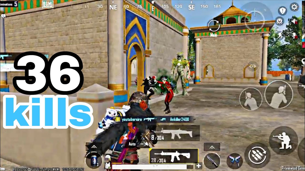 36 kills😍the best solo vs squad full RUSHed game play with BEST LOOT OF PLAYER in erangle mode 🔥BGMI