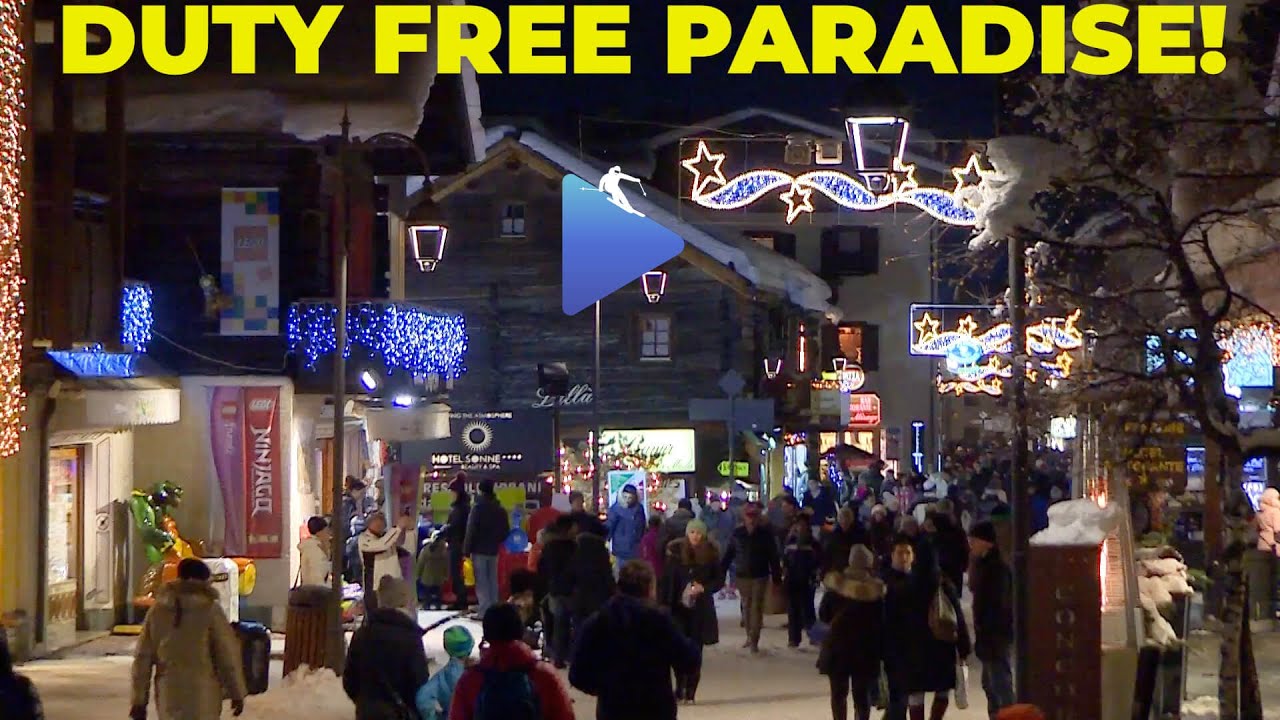Walking South on Livigno's Duty-Free Paradise: From Hotel Touring to Via Prestefan | Italy 4K