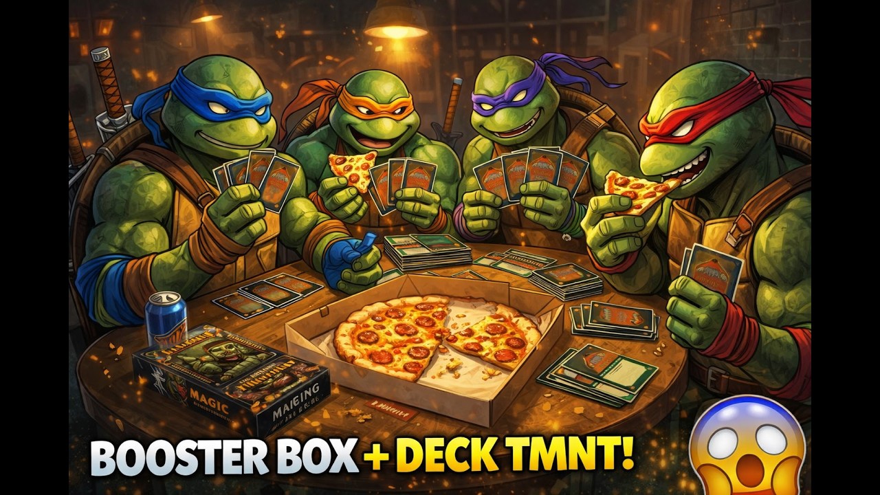🎴 UNBOXING - Tartarugas Ninja no Magic! Booster Box + Deck Commander Turtle Power!🐢🥷