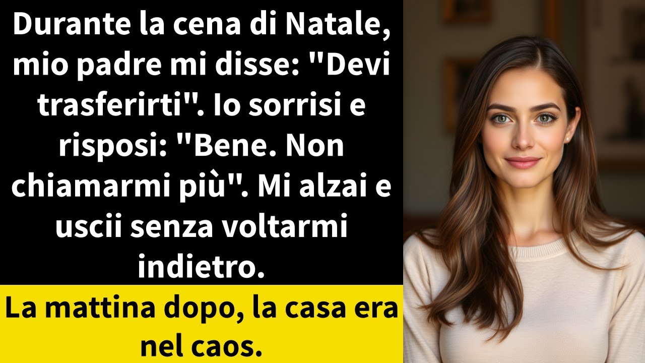 Durante la cena di Natale, mio padre mi disse: 