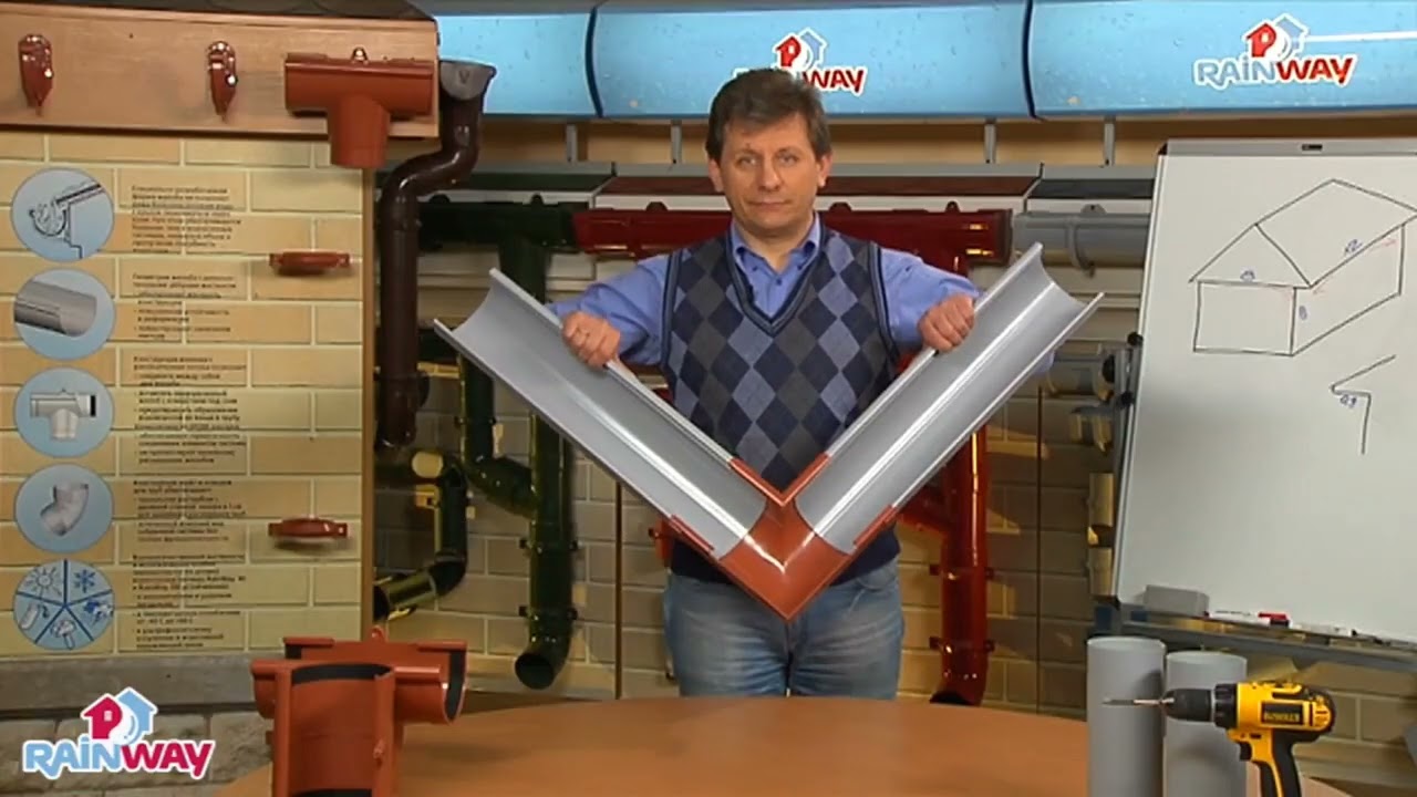 Rainway монтаж водосточной системы. Детально